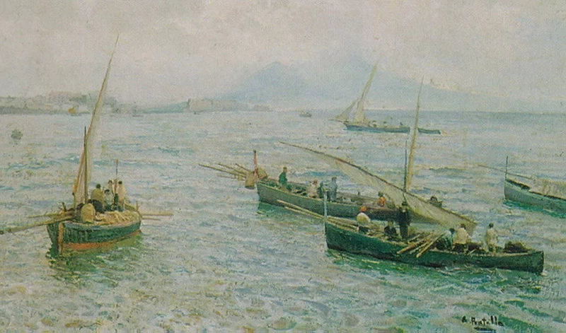 204-Barche la largo della costa napoletana
